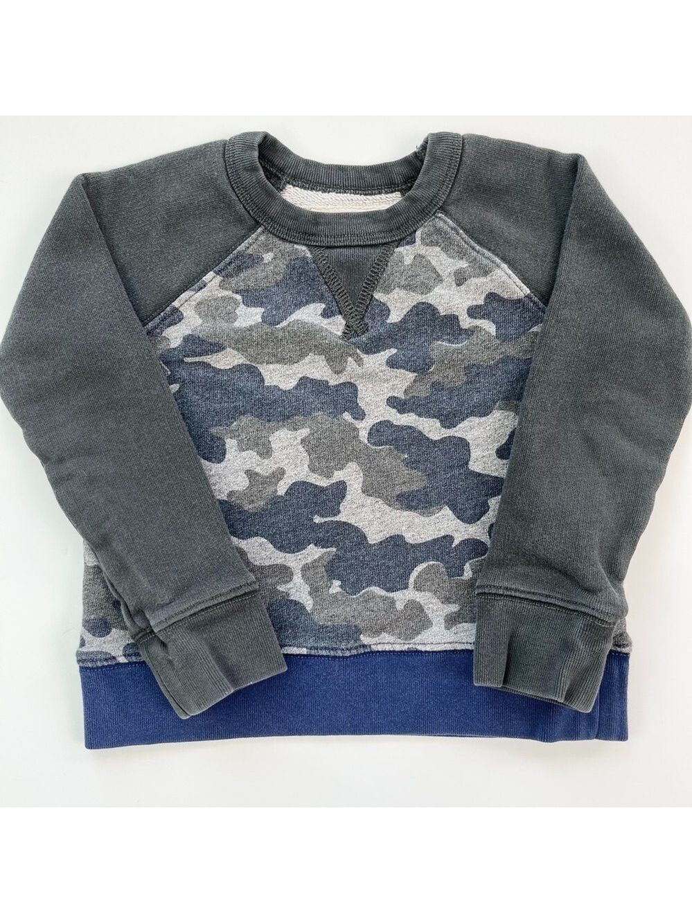 🩵 4/$20 Crewcuts Gray and Blue Camo Kids Sweatshirt